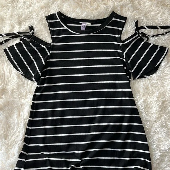 Alya - Women’s Black and White Striped Summer Dress size M - Picture 7 of 7